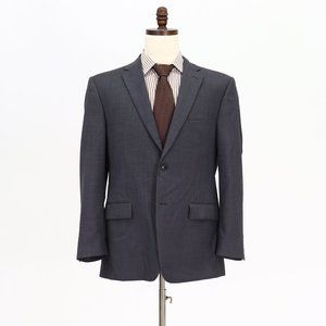 Jos. A. Bank 42R Gray Solid 2-Button Sport Coat Blazer Jacket O799